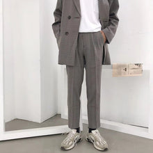 Load image into Gallery viewer, 2019 Spring And Summer New Korean Version Of Japanese Business Nine Points Plaid Casual Men's Trousers

