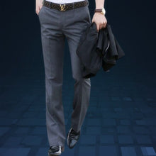 Load image into Gallery viewer, Suit pants 2020 New Business Straight wide-legged Men's trousers Men's British non-scalding Micro-rale Suit pants
