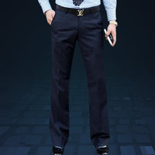 Load image into Gallery viewer, Suit pants 2020 New Business Straight wide-legged Men's trousers Men's British non-scalding Micro-rale Suit pants
