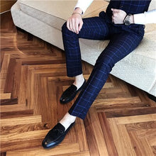 Load image into Gallery viewer, Classic Brand Men's Suit Pants High-end Business Wedding Groom Dress Suits Trousers Men Black Gray Navy Blue S-3XL

